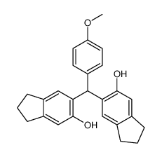 6-[(6-hydroxy-2,3-dihydro-1H-inden-5-yl)-(4-methoxyphenyl)methyl]-2,3-dihydro-1H-inden-5-ol Structure