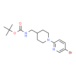 (5'-溴-3,4,5,6-四氢-2H-[1,2']二吡啶基-4-基甲基)-氨基甲酸叔丁酯结构式