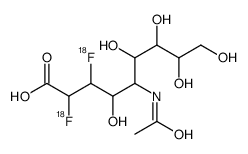 N-acetyl-2-deoxy-2,3-difluoroneuraminic acid结构式