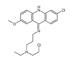 N'-(2-chloroethyl)-N-(6-chloro-2-methoxyacridin-9-yl)-N'-ethylpropane-1,3-diamine结构式