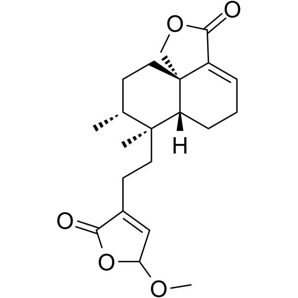 15-甲氧基新克罗烷-3,13-二烯-16,15:18,19-二内酯结构式
