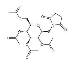 N-succinyl-S-(2,3,4,6-tetra-O-acetyl-β-D-glucopyranosyl)sulfenamide Structure