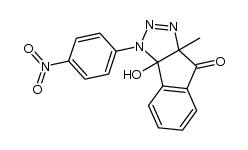 3a,8a-dihydro-3a-hydroxy-8a-methyl-3-(4-nitrophenyl)-3H-indeno[1,2-d][1,2,3]triazole-8-one Structure