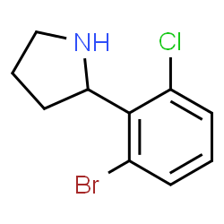 2-(2-溴-6-氯苯基)吡咯烷结构式