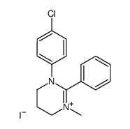 1-(4-Chloro-phenyl)-3-methyl-2-phenyl-3,4,5,6-tetrahydro-pyrimidin-1-ium; iodide结构式
