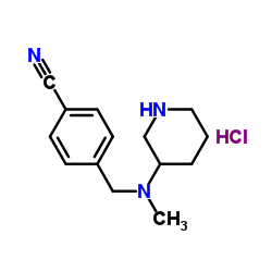 4-[(Methyl-piperidin-3-yl-amino)-Methyl]-benzonitrile hydrochloride Structure