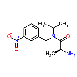 N-Isopropyl-N-(3-nitrobenzyl)-L-alaninamide结构式