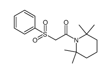 2-(phenylsulfonyl)-1-(2,2,6,6-tetramethylpiperidin-1-yl)ethanone Structure