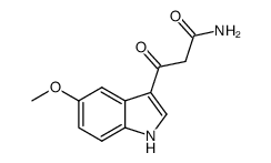 3-(5-methoxy-1H-indol-3-yl)-3-oxopropanamide Structure
