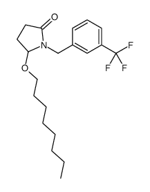 5-octoxy-1-[[3-(trifluoromethyl)phenyl]methyl]pyrrolidin-2-one结构式