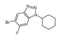 5-Bromo-1-cyclohexyl-6-fluoro-1,2,3-benzotriazole结构式