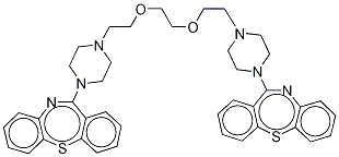 1,2-Bis[2-(4-Dibenzo[b,f][1,4]thiazepin-11-yl-1-piperazinyl)ethoxy]ethane结构式