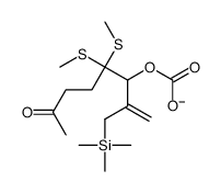 [4,4-bis(methylsulfanyl)-7-oxo-2-(trimethylsilylmethyl)oct-1-en-3-yl] carbonate Structure