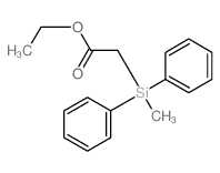 Acetic acid,2-(methyldiphenylsilyl)-, ethyl ester Structure