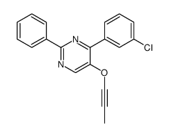 4-(3-chlorophenyl)-2-phenyl-5-prop-1-ynoxypyrimidine结构式