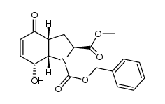 (2S,3aR,7R,7aS)-1-benzyl 2-methyl 7-hydroxy-4-oxo-2,3,3a,4,7,7a-hexahydro-1H-indole-1,2-dicarboxylate Structure