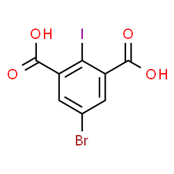 5-Bromo-2-iodo-1,3-benzenedicarboxylic acid结构式