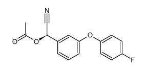 (R)-1-cyano-1-<3-4(fluorophenoxy)phenyl>methyl acetate Structure