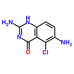 2,6-Diamino-5-chloro-4(1H)-quinazolinone结构式