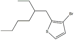 3-bromo-2-(2-ethylhexyl)thiophene Structure