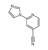 2-(1H-imidazol-1-yl)isonicotinonitrile结构式