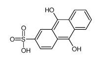 9,10-dihydroxyanthracene-2-sulfonic acid Structure