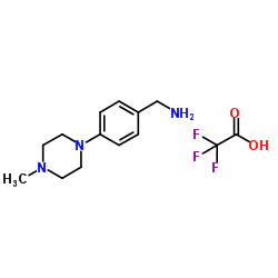 (4-(4-Methylpiperazin-1-yl)phenyl)Methanamine 2,2,2-trifluoroacetate Structure