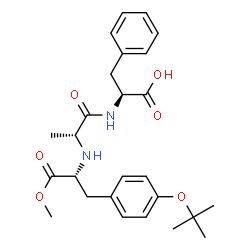 L-Phenylalanine, N-[N-[1-[[4-(1,1-dimethylethoxy)phenyl]methyl]-2-methoxy-2-oxoethyl]-D-alanyl]-, (R)- (9CI)结构式