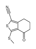 3-(METHYLTHIO)-4-OXO-4,5,6,7-TETRAHYDRO-2-BENZOTHIOPHENE-1-CARBONITRILE结构式