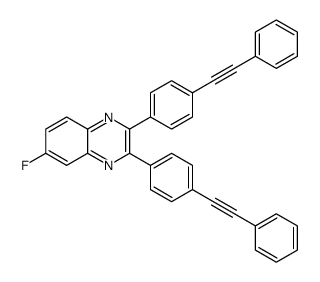 6-fluoro-2,3-bis[4-(2-phenylethynyl)phenyl]quinoxaline结构式