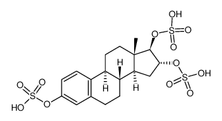 Estra-1,3,5(10)-triene-3,16,17-triol, tris(hydrogen sulfate), (16alpha ,17beta)- Structure