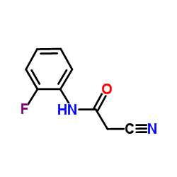 2-Cyano-N-(2-fluorophenyl)acetamide结构式