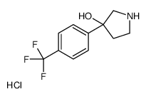 3-[4-(trifluoromethyl)phenyl]pyrrolidin-3-ol,hydrochloride结构式