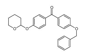 [4-(Phenylmethoxy)phenyl][4-[(tetrahydro-2H-pyran-2-yl)oxy]phenyl]-methanone structure