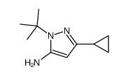 1-叔丁基-3-环丙基-1H-吡唑-5-胺结构式