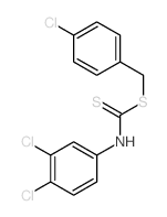 CARBANILIC ACID, 3,4-DICHLORODITHIO-, p-CHLOROBENZYL ESTER picture