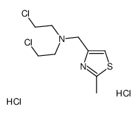 2-chloro-N-(2-chloroethyl)-N-[(2-methyl-1,3-thiazol-4-yl)methyl]ethanamine,dihydrochloride Structure