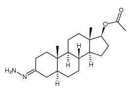 17β-Acetoxy-5α-androstan-3-one hydrazone结构式