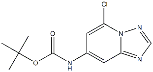 tert-butyl (5-chloro-[1,2,4]triazolo[1,5-a]pyridin-7-yl)carbamate结构式