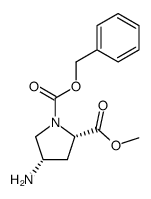 (2S,4S)-1-CBZ-4-amino Pyrrolidine-2-carboxylic acid Methylester-HCl结构式