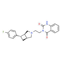 3-[2-[(1S,5S,7S)-7-(4-fluorophenyl)-3-azabicyclo[3.2.0]hept-3-yl]ethyl]-1H-quinazoline-2,4-dione结构式