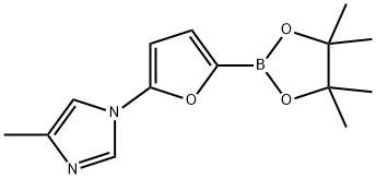 5-(4-Methylimidazol-1-yl)furan-2-boronic acid pinacol ester结构式