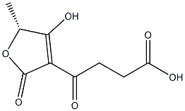 [R,(+)]-2,5-Dihydro-4-hydroxy-5-methyl-γ,2-dioxo-3-furanbutyric acid structure