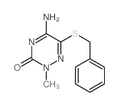1,2,4-Triazin-3(2H)-one,5-amino-2-methyl-6-[(phenylmethyl)thio]- Structure