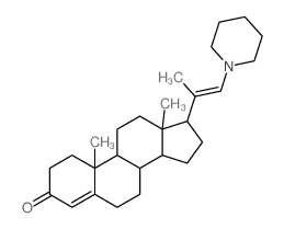10,13-dimethyl-17-[1-(1-piperidyl)prop-1-en-2-yl]-1,2,6,7,8,9,11,12,14,15,16,17-dodecahydrocyclopenta[a]phenanthren-3-one Structure