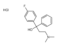 3-(dimethylamino)-1-(4-fluorophenyl)-1-phenylpropan-1-ol,hydrochloride结构式