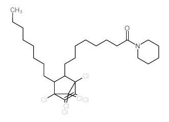 Piperidine,1-[8-(1,4,5,6,7,7-hexachloro-3-octylbicyclo[2.2.1]hept-5-en-2-yl)-1-oxooctyl]-(9CI) picture