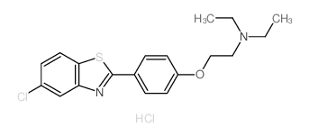 Ethanamine,2-[4-(5-chloro-2-benzothiazolyl)phenoxy]-N,N-diethyl-, hydrochloride (1:1)结构式