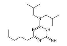 2-N,2-N-bis(2-methylpropyl)-6-pentyl-1,3,5-triazine-2,4-diamine Structure