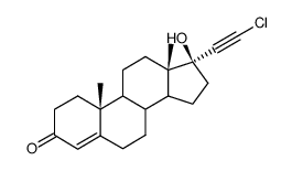 17α-Chlorethinyl-4-androsten-17β-ol-3-on结构式